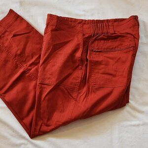 Chico's cargo pants sz 2 sz 12 rusty orange capri length VGUC